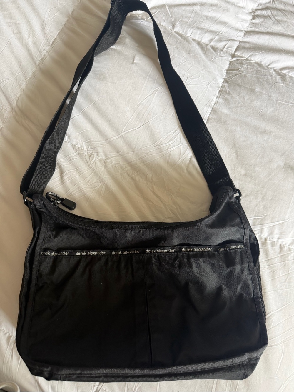 Derek Alexander Nylon Logo Sport Crossbody